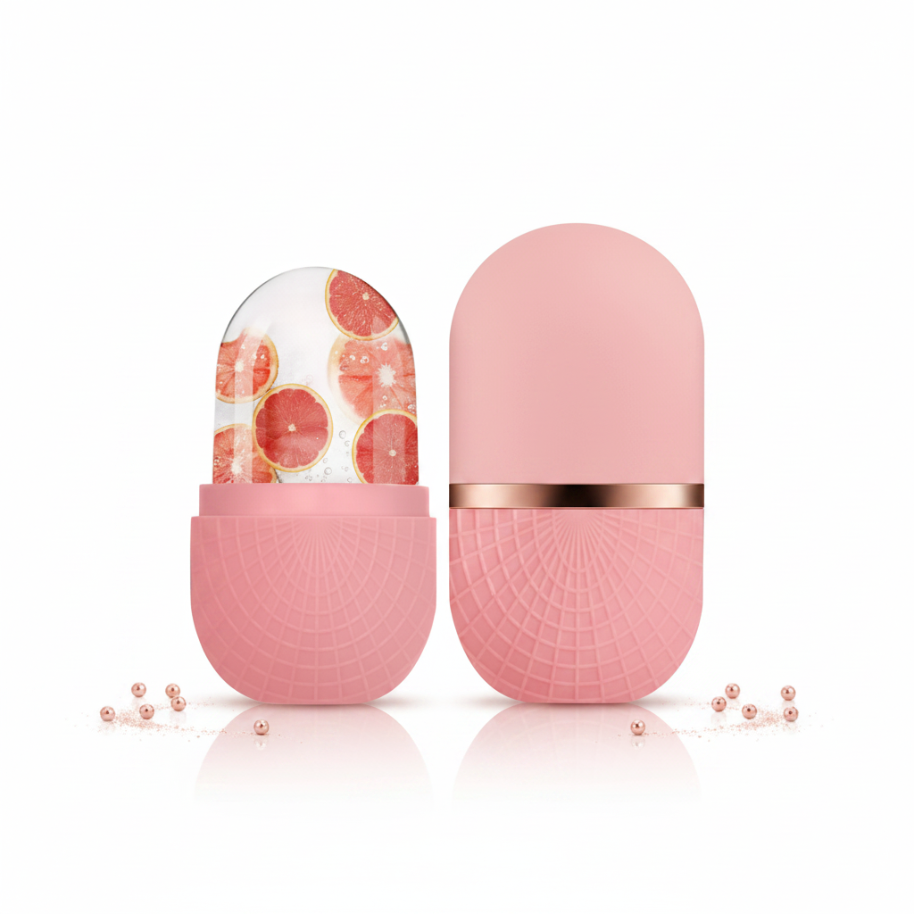 Face & Eye Ice Roller in rose pink