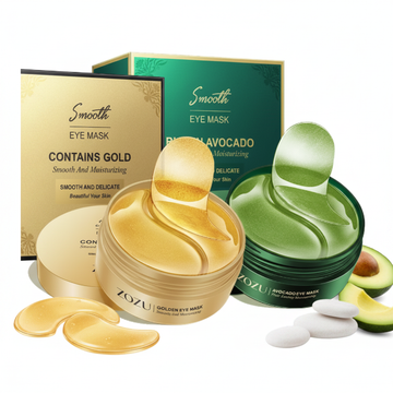 Gold and Avocado Eye Patches