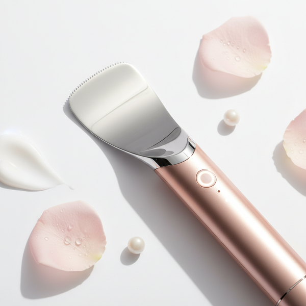 Ultrasonic Skin Scrubber in rose gold
