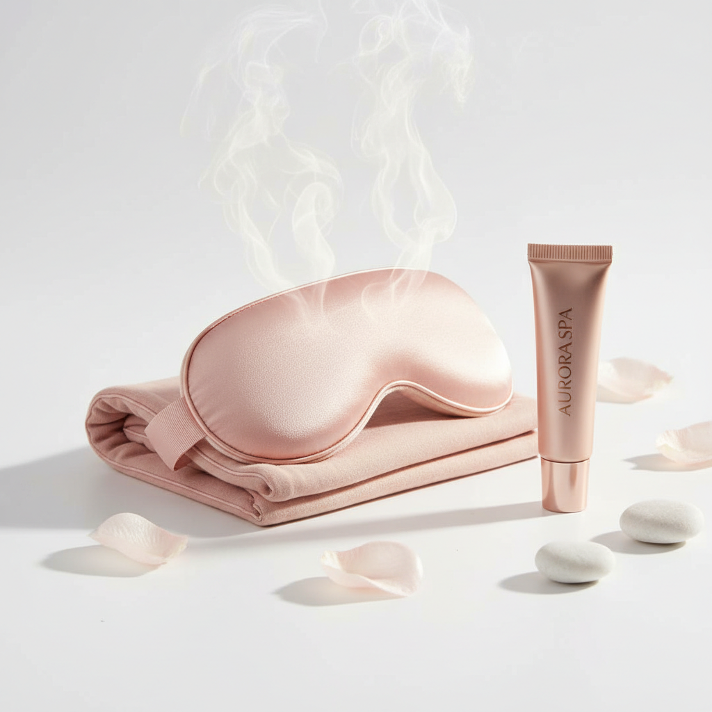 Heated Steam Eye Mask in blush pink